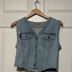 UNIONBAY Blue Denim Vest Y2K